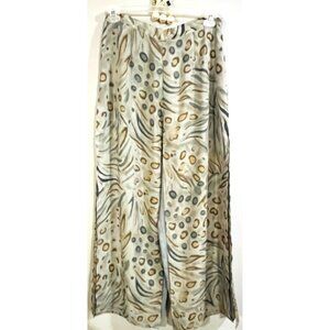 Gantos Womens Tan Gray Loungewear 14 Long Pants Zipper